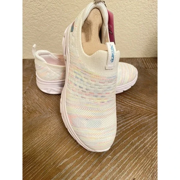 Skechers Kids Girls Size 1 Glide Step Sport Tennis  Shoes New - Picture 4 of 4